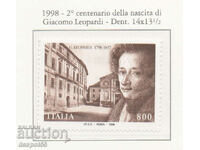 1998. Italia. 200 de ani de la moartea lui Giacomo Leopardi.