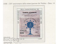 1998. Италия. 150-та годишнина от еманципацията на Валденси.