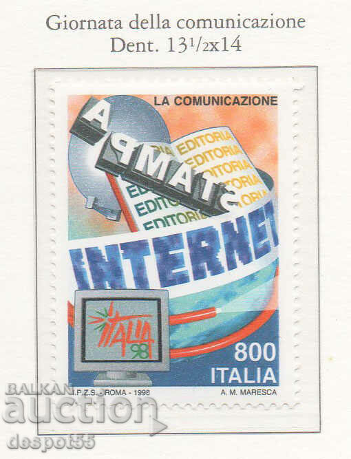 1998 Italia. Expoziţia Poştală Mondială, Milano - Comunicaţii