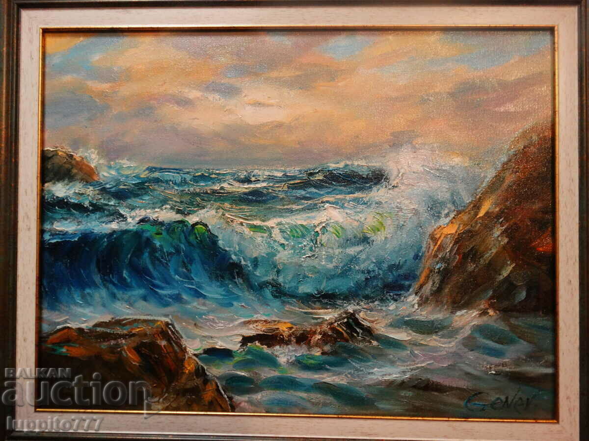 author painting oil canvas with frame artist Dimitar Genev with price 850.00 BGN | € 434.60 author painting oil canvas with frame artist Dimitar Genev with price 850.00 BGN | € 434.60