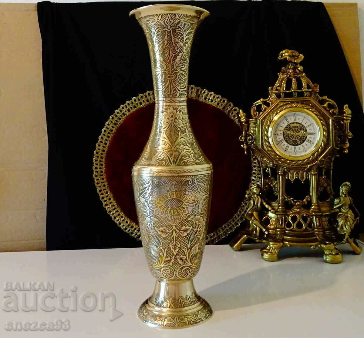 Bronze vase 36 cm., cellular enamel. with price 65.00 BGN | € 33.23