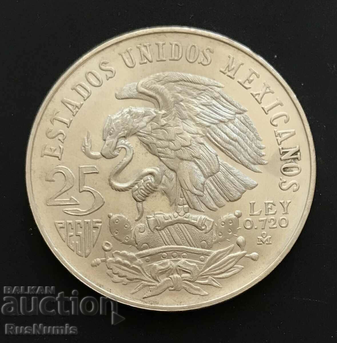 Mexico. 25 pesetas 1968 Olympic Games. Silver. with price 50.00 BGN | € 25.56 Mexico. 25 pesetas 1968 Olympic Games. Silver. with price 50.00 BGN | € 25.56