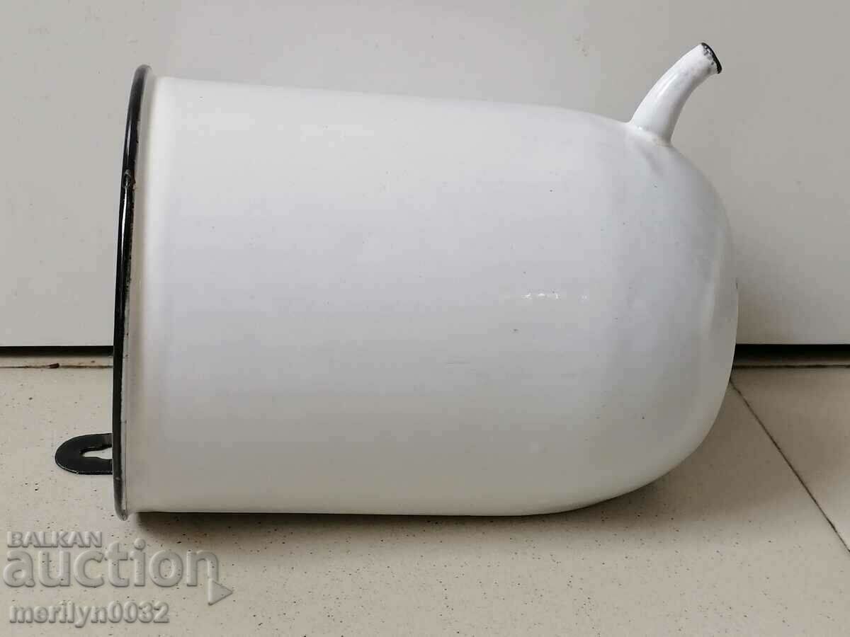 Auction Enameled vessel, pitcher with enamel device for enemas, irrigator Auction Enameled vessel, pitcher with enamel device for enemas, irrigator