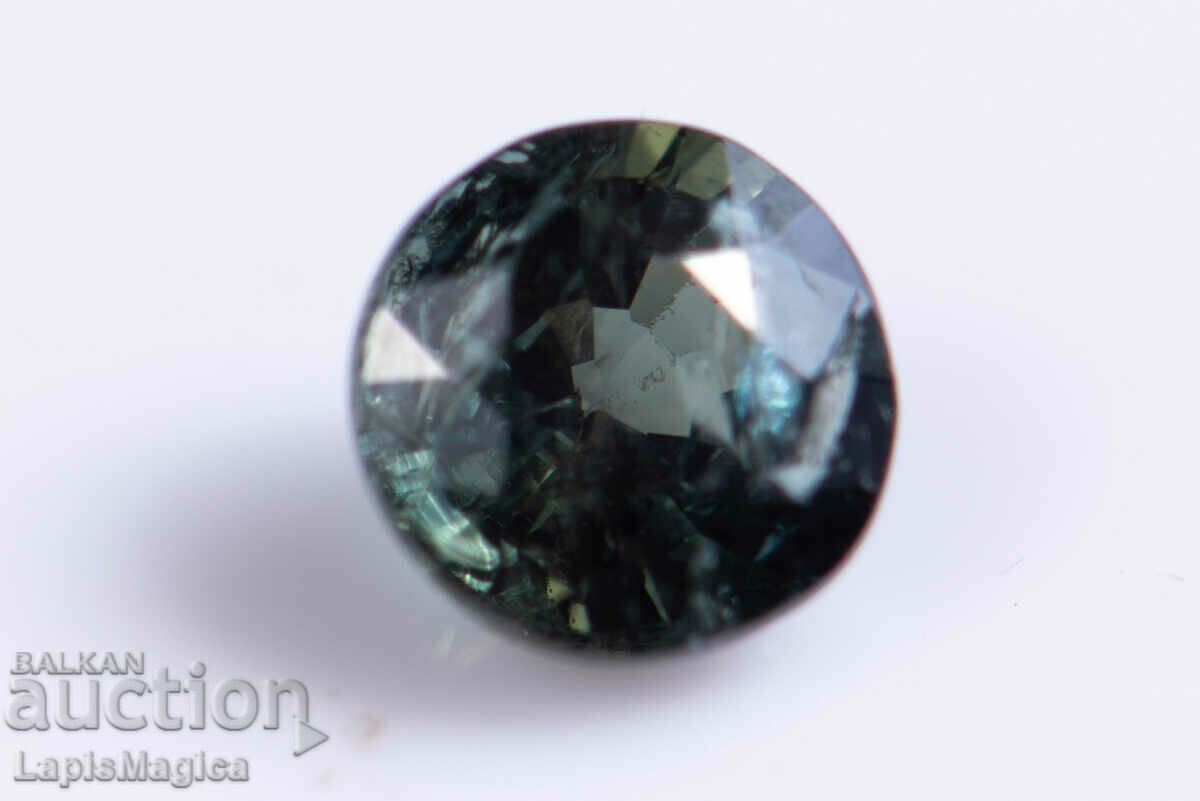 Blue-Green Sapphire 0.41ct 3.8mm Heated Only