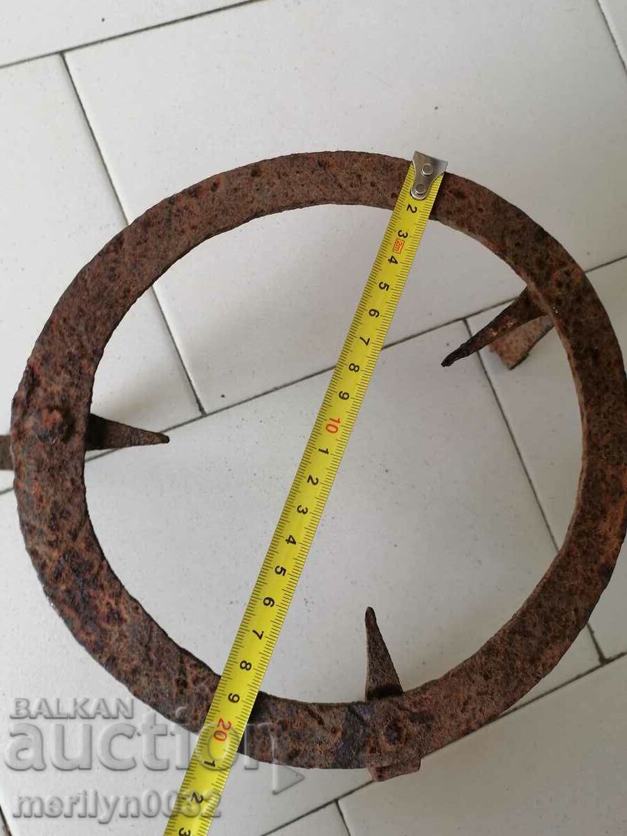 An old forged sack, fireplace, grill, wrought iron - 6