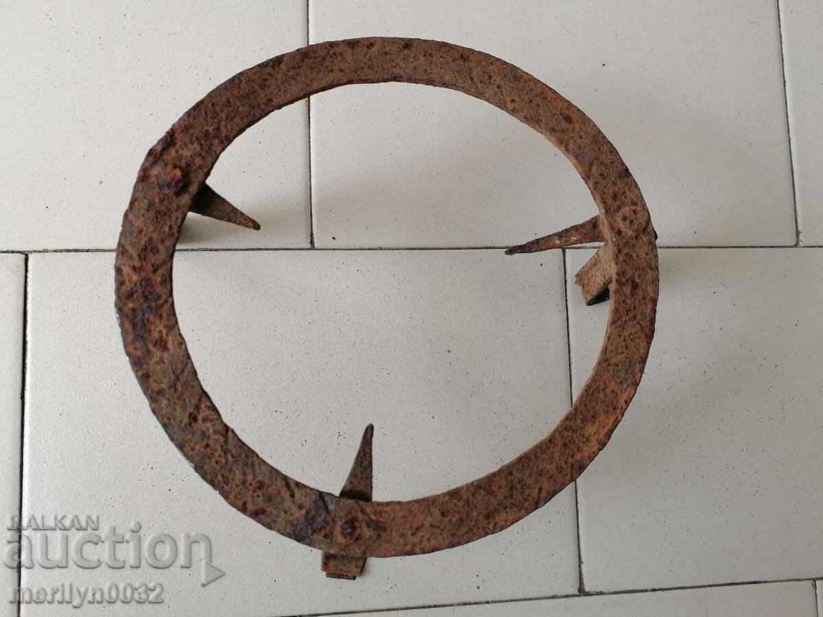 An old forged sack, fireplace, grill, wrought iron - 7