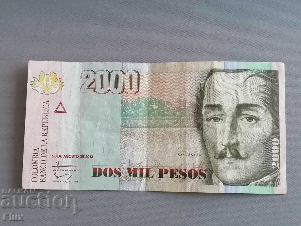 Банкнота - Колумбия - 2000 песос | 2013г.