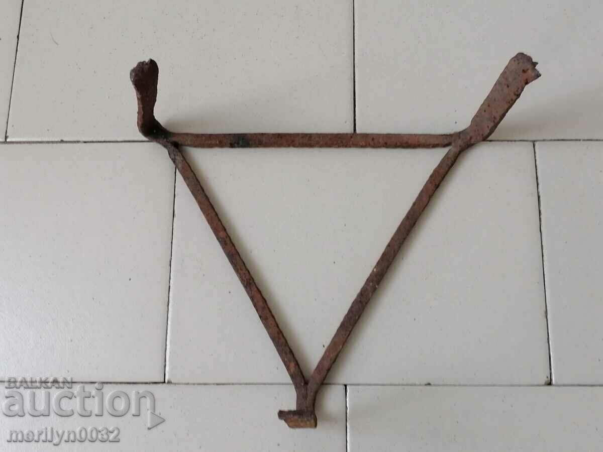 Auction An old forged sack, fireplace, grill, wrought iron Auction An old forged sack, fireplace, grill, wrought iron