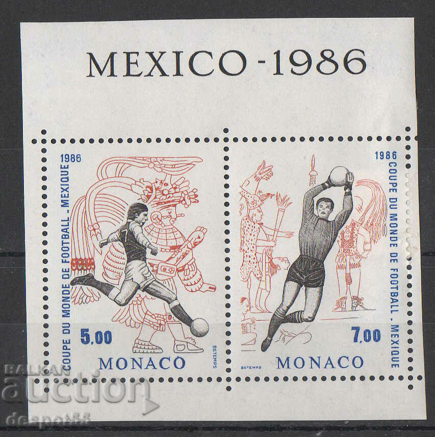1986 Μονακό. Παγκόσμιο Κύπελλο ποδοσφαίρου - Μεξικό'86. Μίνι μπλοκ