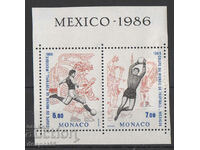 1986 Monaco. Cupa Mondială la fotbal - Mexic'86. Mini bloc