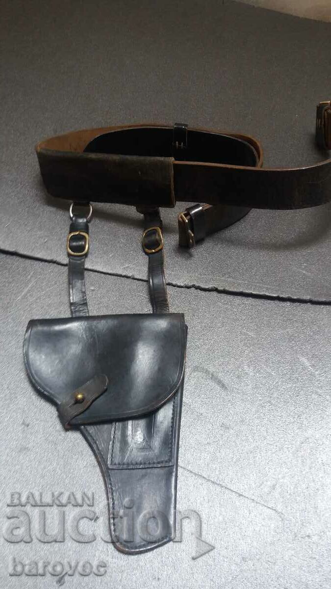 Marine leather belt with holster - 6 Marine leather belt with holster - 6