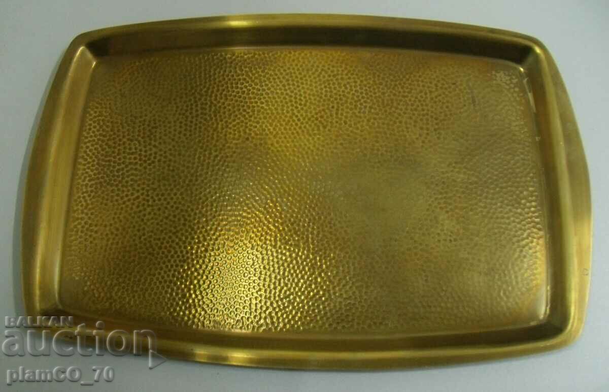 No.*6455 old metal tray - size 31 / 21 cm