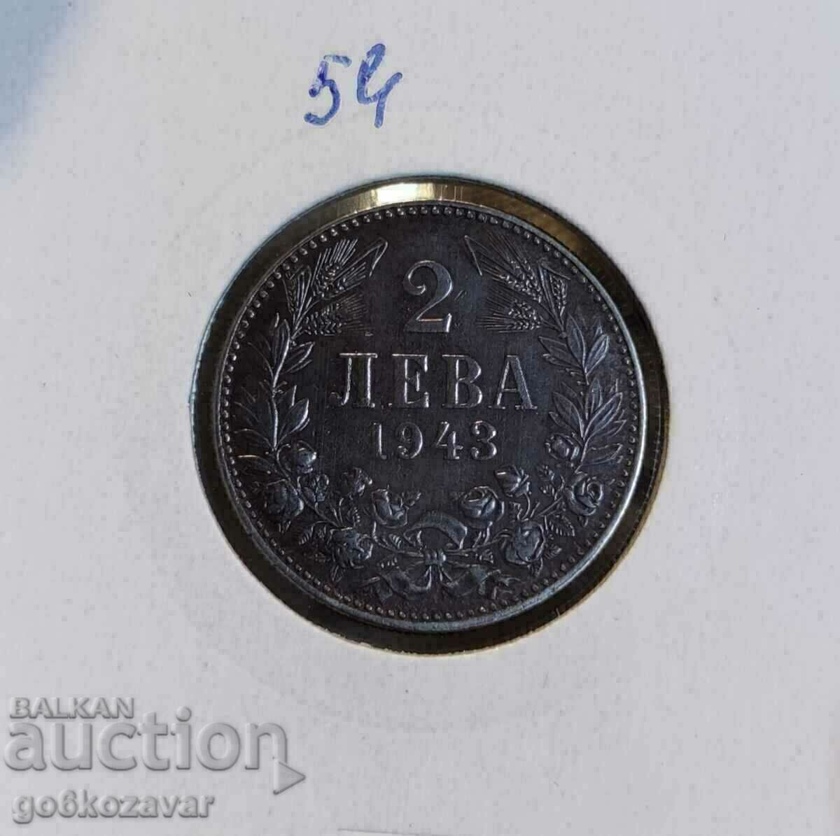 Auction Bulgaria 2 BGN 1943 Iron! Top coin! Auction Bulgaria 2 BGN 1943 Iron! Top coin!