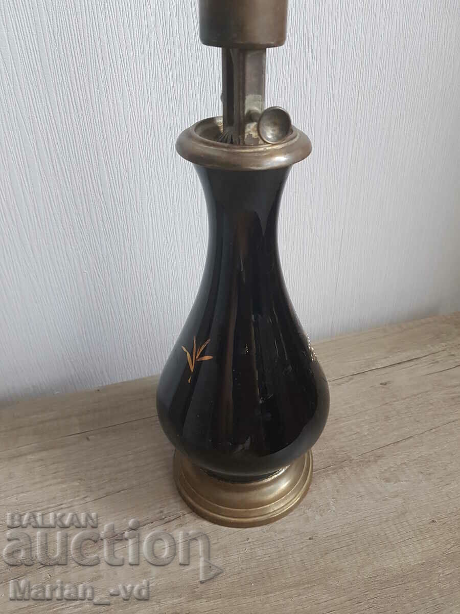 Auction French glass gas lamp Auction French glass gas lamp