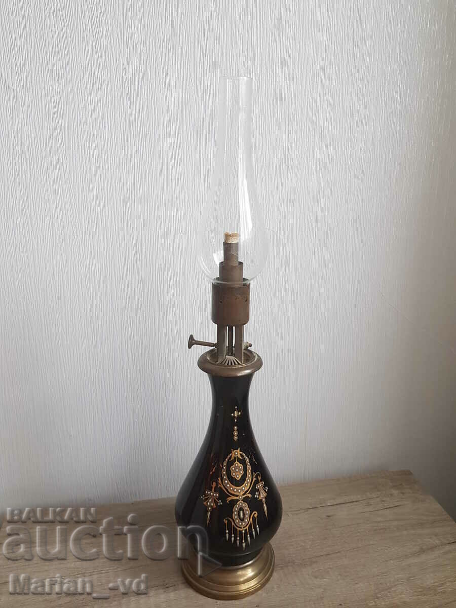 French glass gas lamp - 5 French glass gas lamp - 5