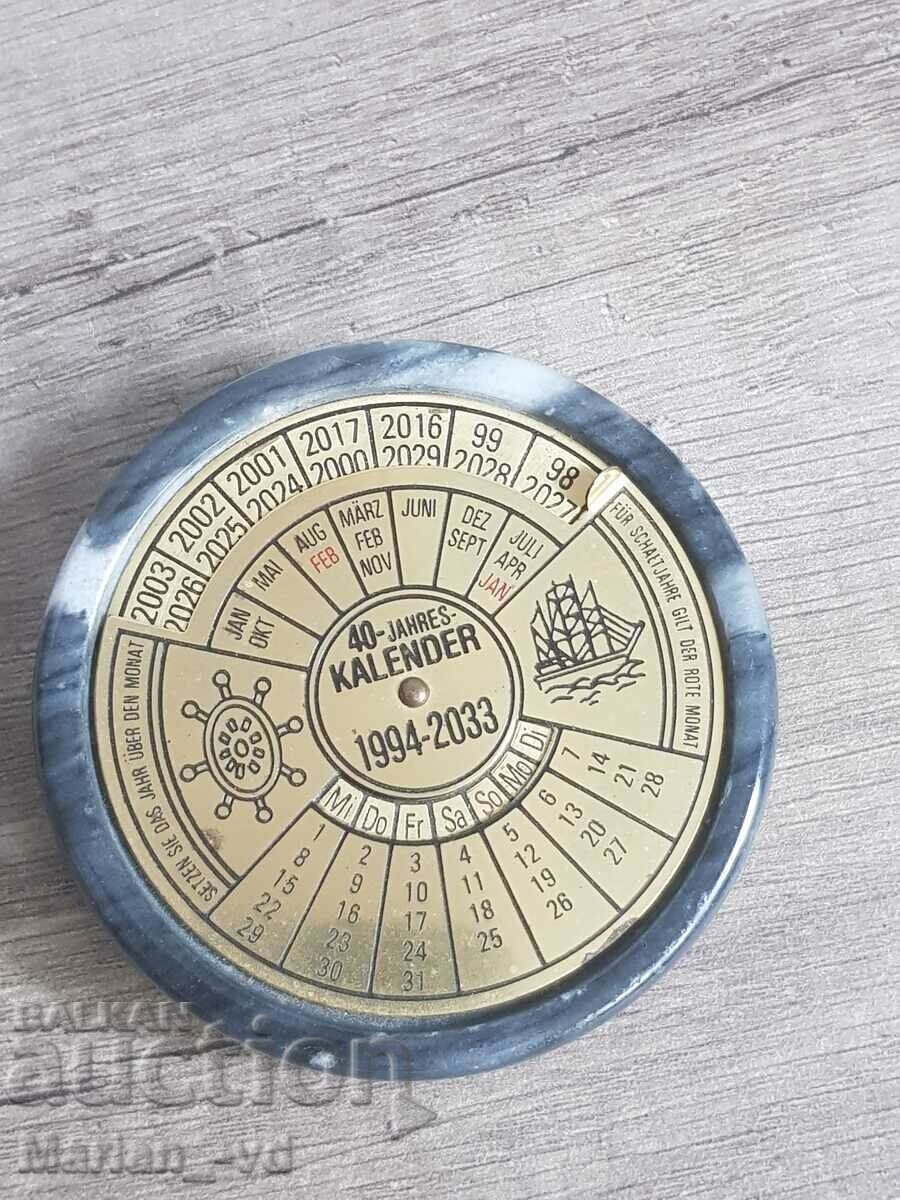 Old bronze and marble calendar from 1994 to 2033 - 7 Old bronze and marble calendar from 1994 to 2033 - 7