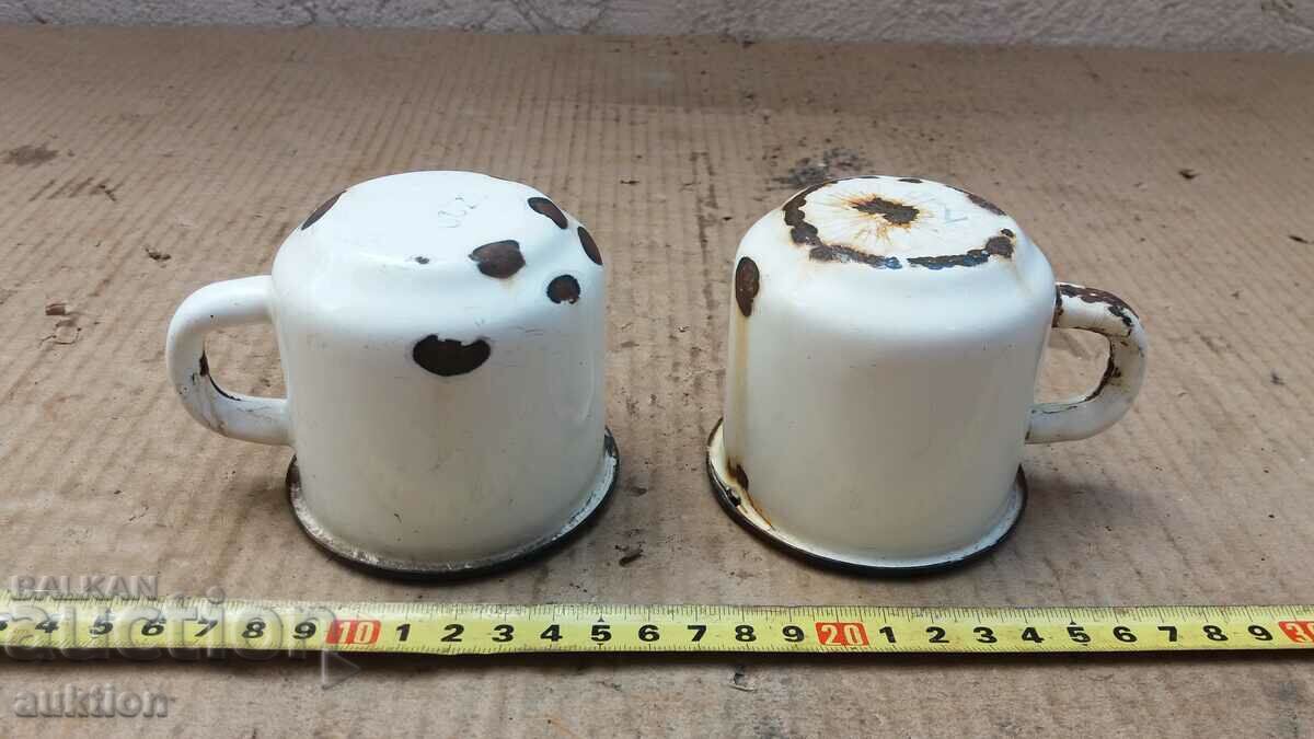 SET SOC. ENAMELED GLASSES WITH MARKING - 5