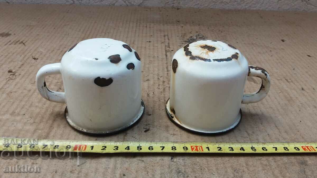 SET SOC. ENAMELED GLASSES WITH MARKING - 6