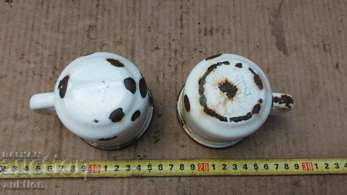 SET SOC. ENAMELED GLASSES WITH MARKING - 7