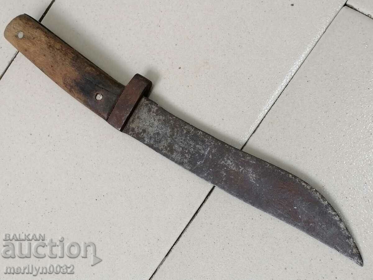 Old forged knife, blade, dagger, kulak - 5