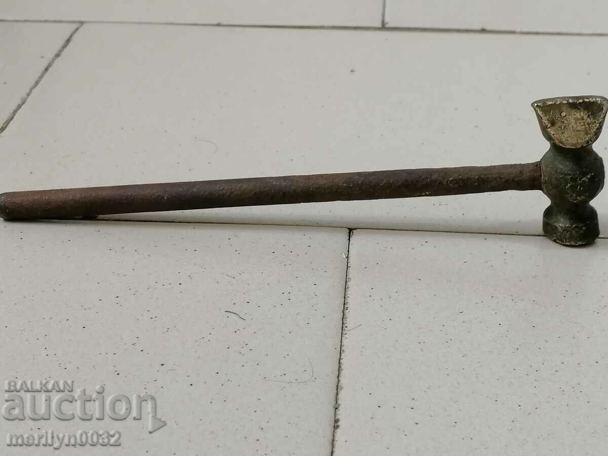 Auction  Old silversmith's hammer goldsmith's tool, mallet