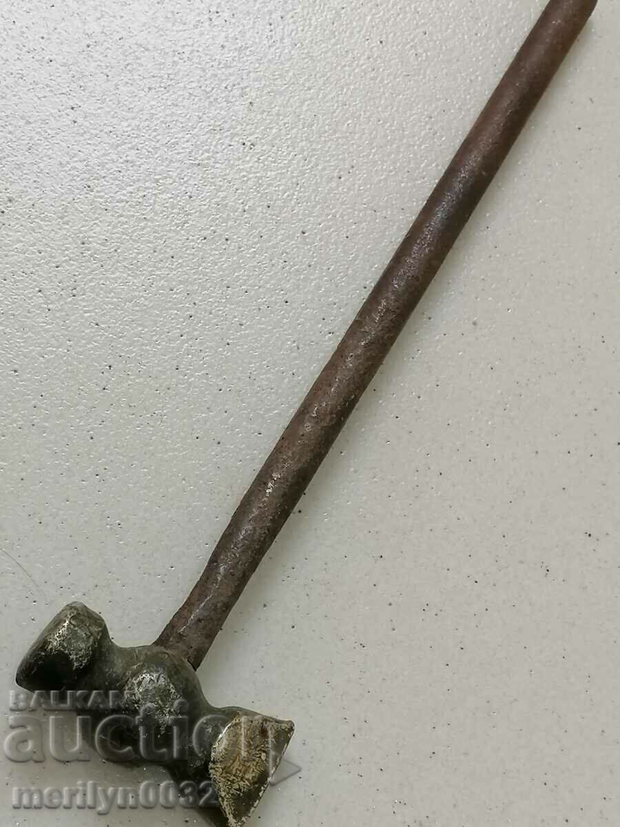 Old silversmith's hammer goldsmith's tool, mallet