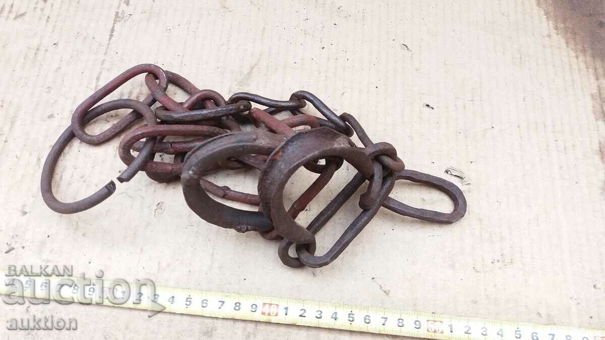 FORGED RENAISSANCE SHACKS, HANDCUFFS, SHACKLES - 6 FORGED RENAISSANCE SHACKS, HANDCUFFS, SHACKLES - 6