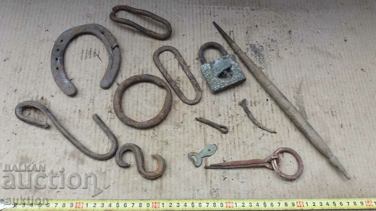 Auction OLD WROUGHT IRON REVIVAL SET Auction OLD WROUGHT IRON REVIVAL SET