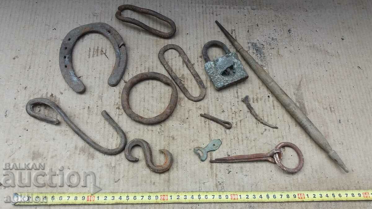 OLD WROUGHT IRON REVIVAL SET - 7 OLD WROUGHT IRON REVIVAL SET - 7