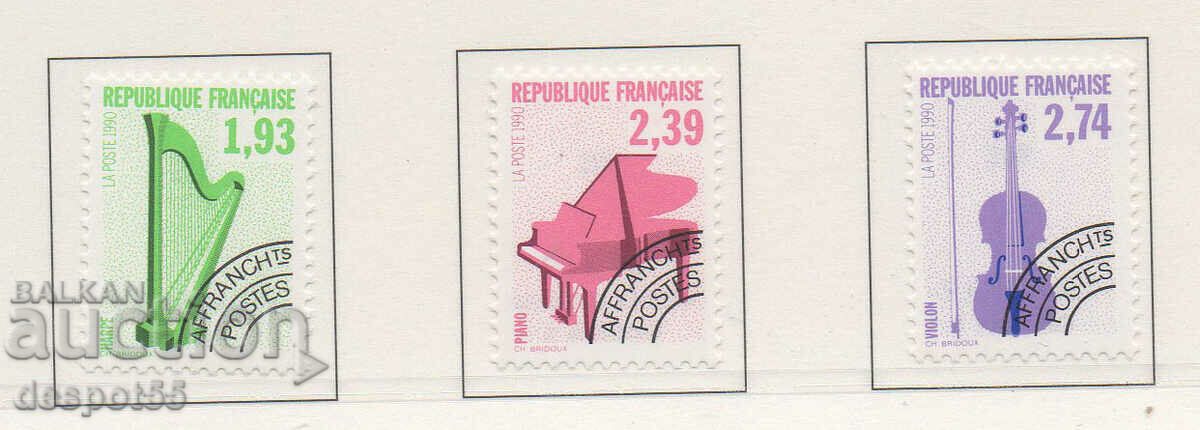 1990. Γαλλία. Μουσικά όργανα - Γραμματόσημα.