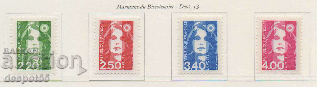 1991. France. "Mariane" - New values.