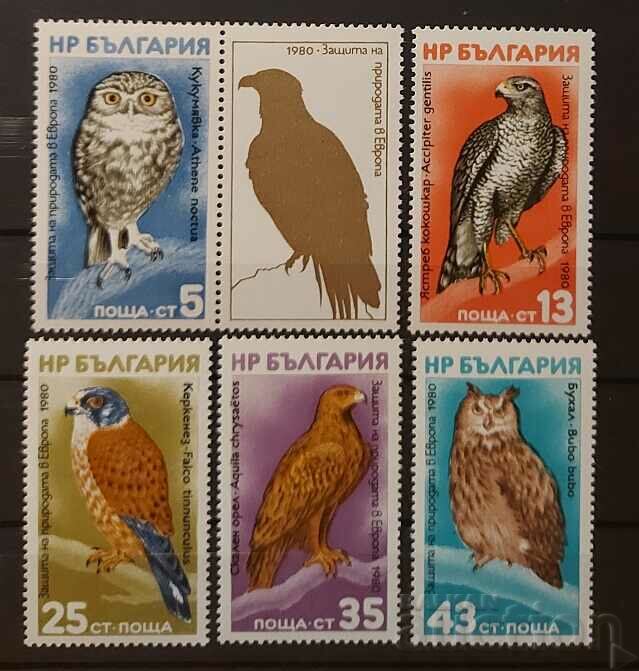 България 1980 Птици MNH