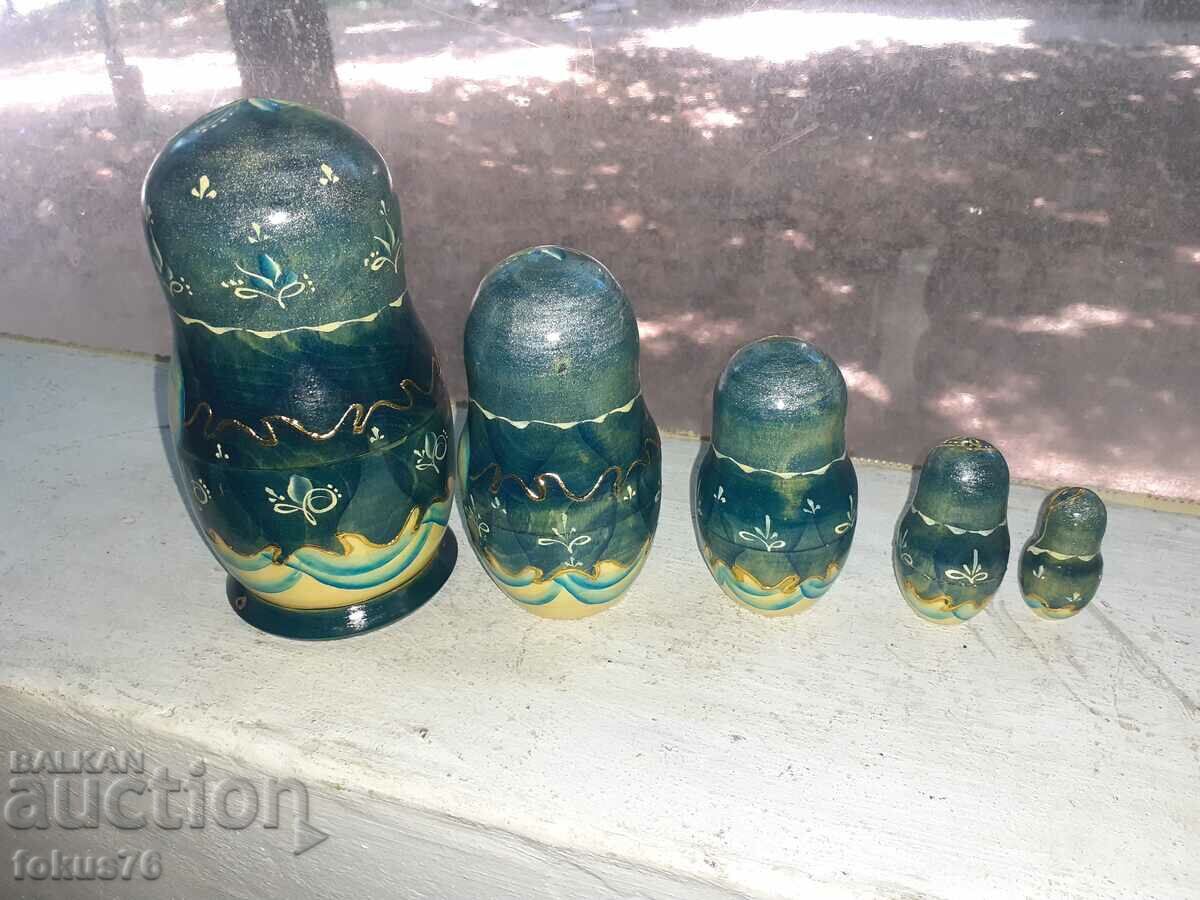 Auction Beautiful hand painted Russian wooden Matryoshka doll Auction Beautiful hand painted Russian wooden Matryoshka doll