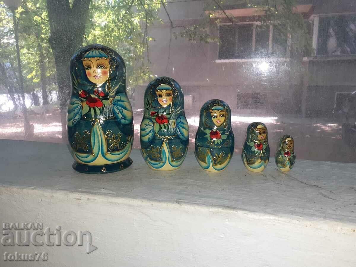 Beautiful hand painted Russian wooden Matryoshka doll