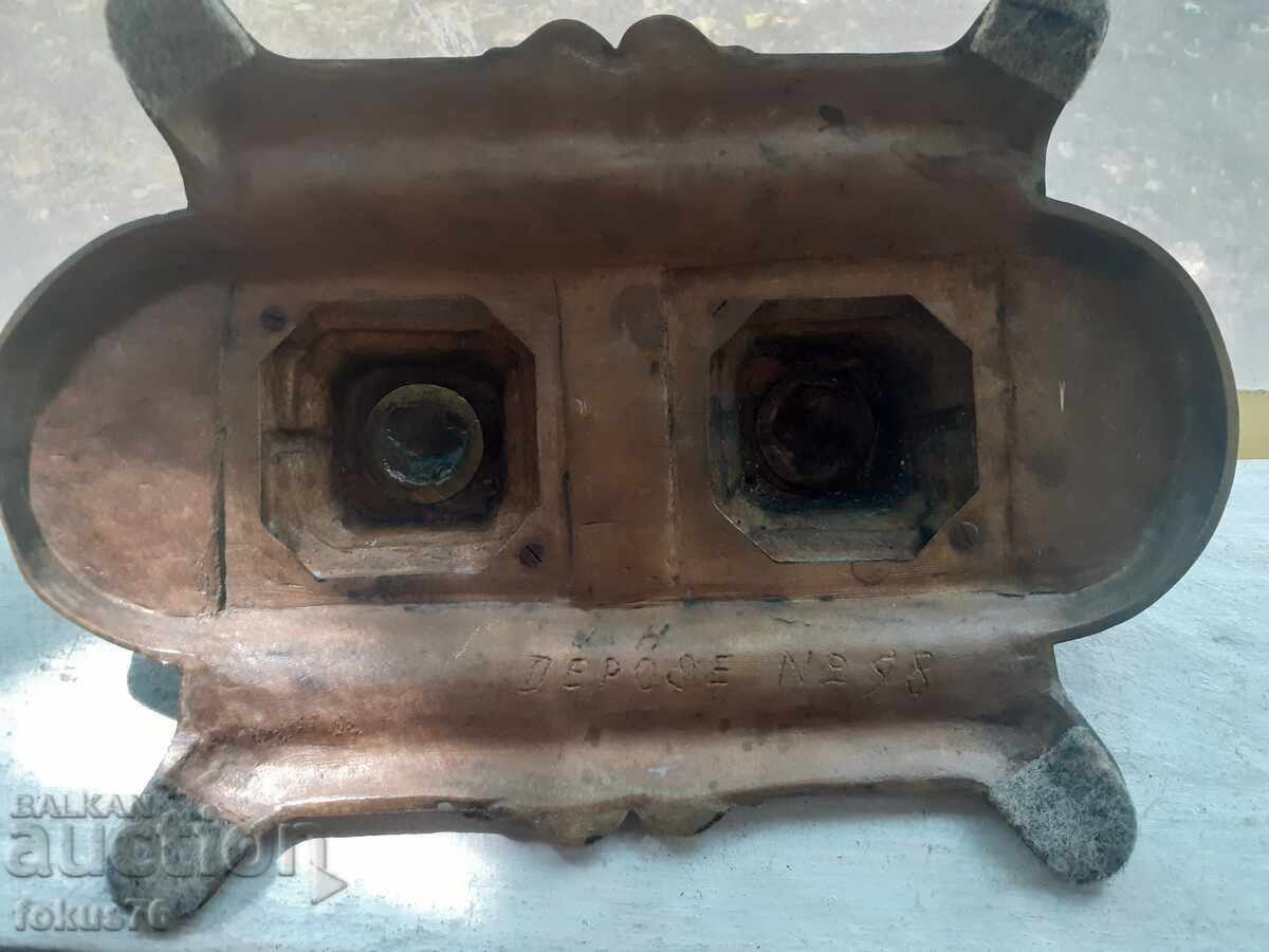 Great Old Bronze Baroque Inkwell - Antique - 5 Great Old Bronze Baroque Inkwell - Antique - 5