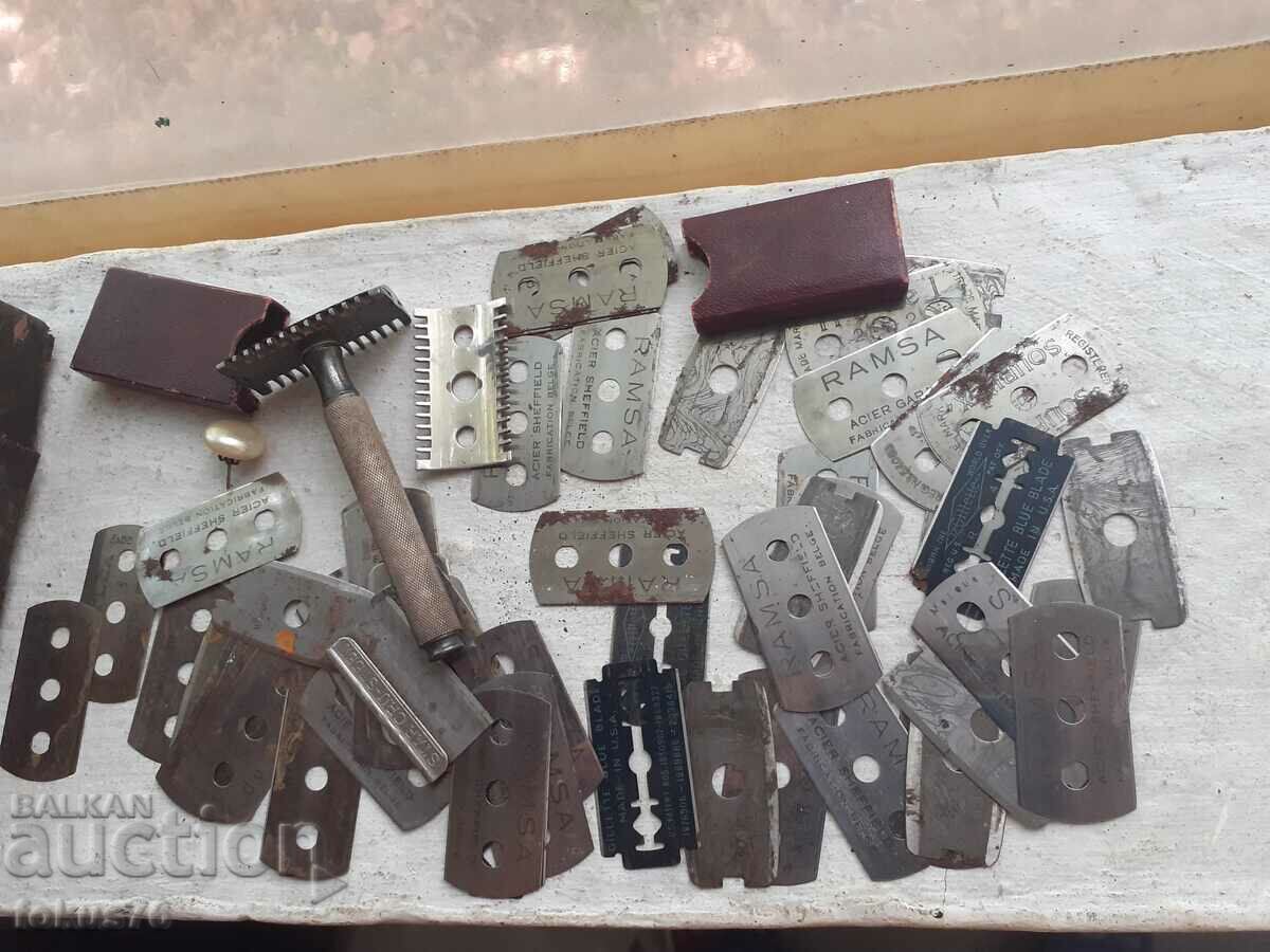 Auction Collectible barber set razor blades Auction Collectible barber set razor blades