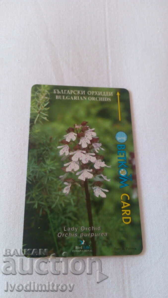 Sound card BETKOM Bulgarian orchids Lady Orchid Orchis Purpur