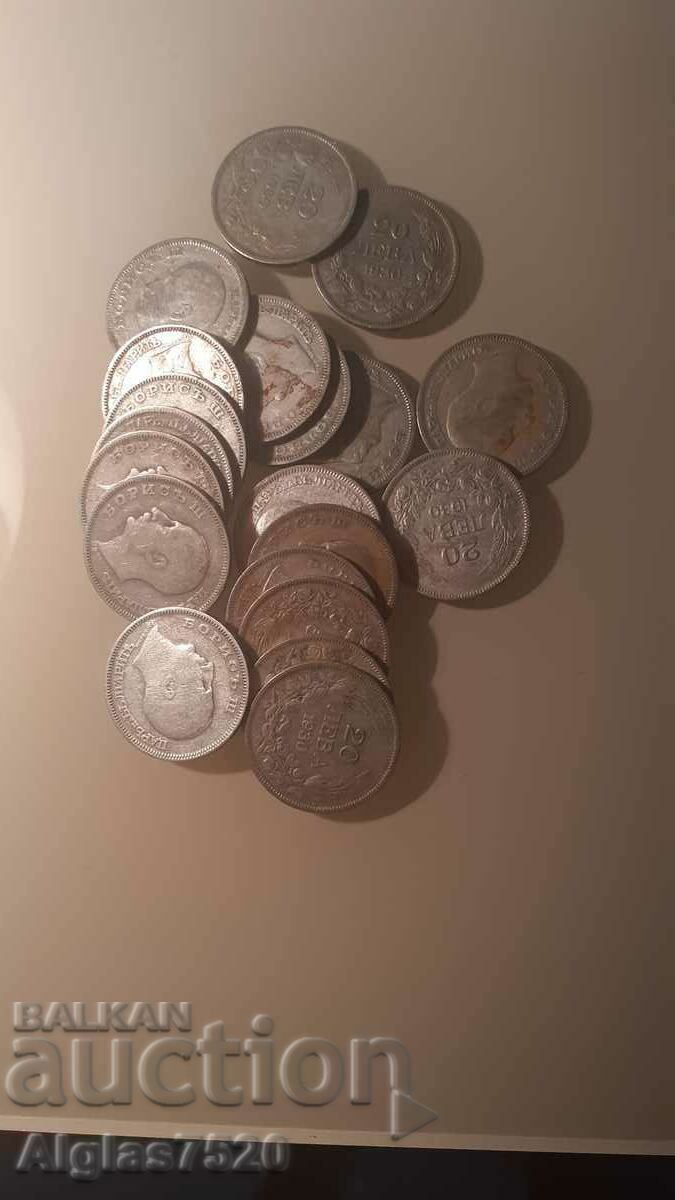 20 BGN 1930 - 20 pcs./silver/ with price 110.00 BGN | € 56.24 20 BGN 1930 - 20 pcs./silver/ with price 110.00 BGN | € 56.24