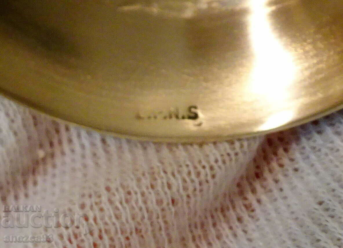 Engraved bronze goblet, wine glass - 7