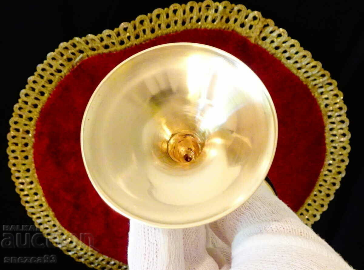 English bronze goblet 18 cm., engraved. - 5