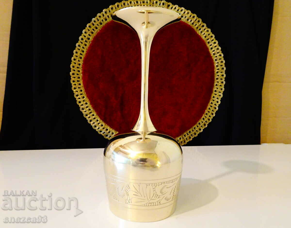 English bronze goblet 18 cm., engraved. - 6