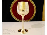 English bronze goblet 18 cm., engraved.