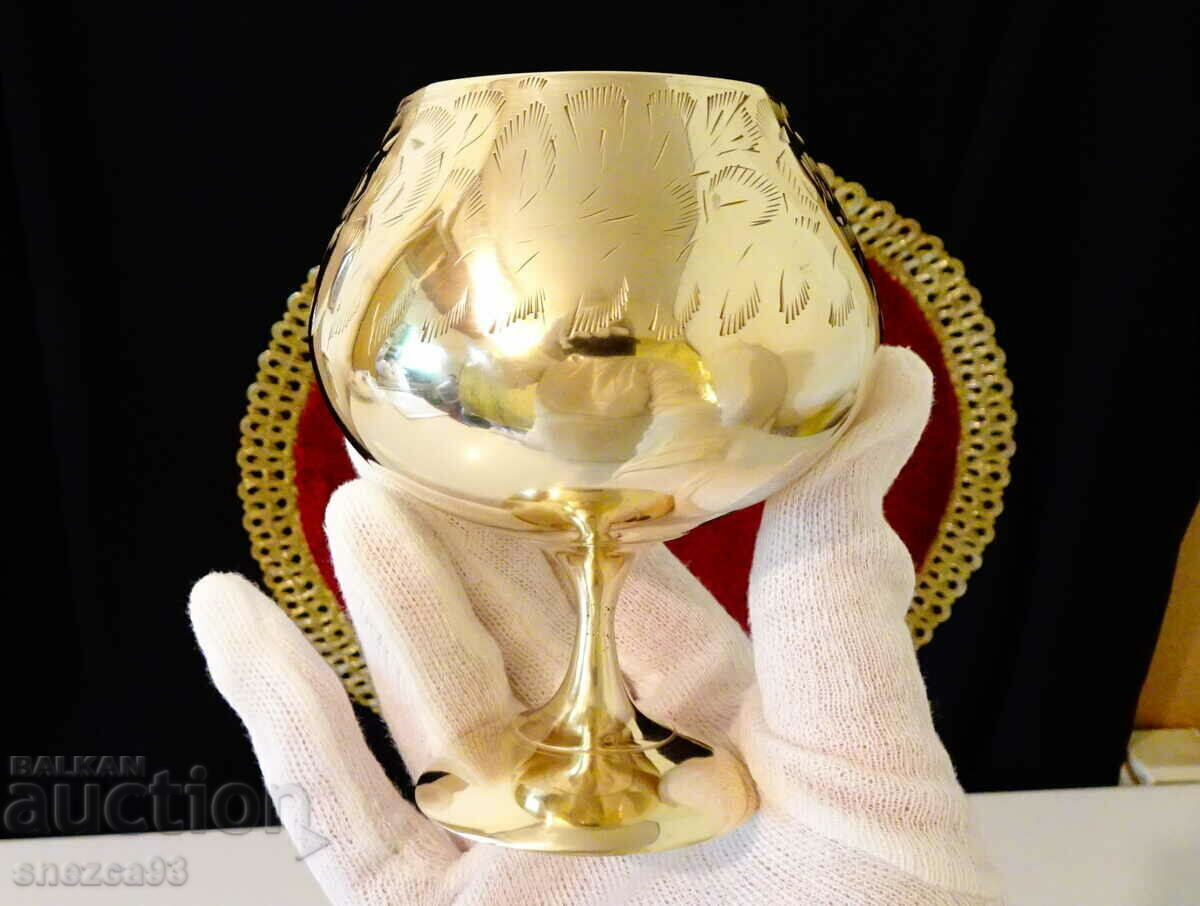 English bronze cup for wine, brandy, cognac - 6 English bronze cup for wine, brandy, cognac - 6