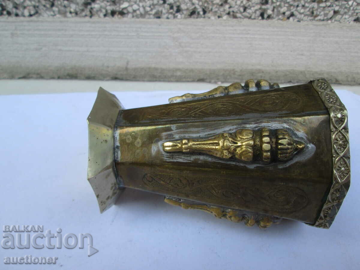 MOROCCAN, TIBETAN GLASS-BRASS - 6 MOROCCAN, TIBETAN GLASS-BRASS - 6