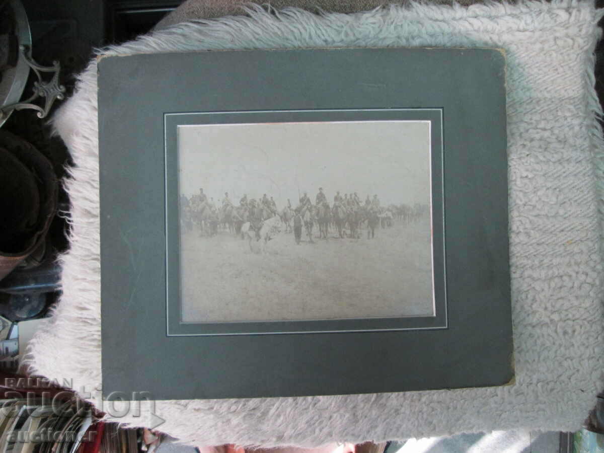 LARGE OLD CARDBOARD PHOTO - SOLDIERS WITH CAMELS - 7 LARGE OLD CARDBOARD PHOTO - SOLDIERS WITH CAMELS - 7