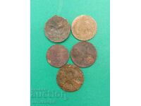 5 Λεπτά 1882 - 1878 Ελλάδα 5 νομίσματα - 57