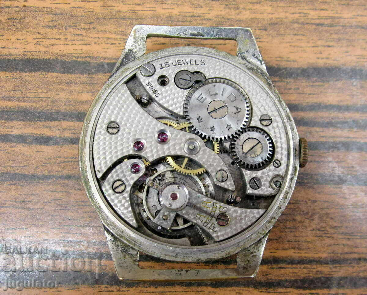 WWII Swiss Military ELIDA Wrist Watch - 5