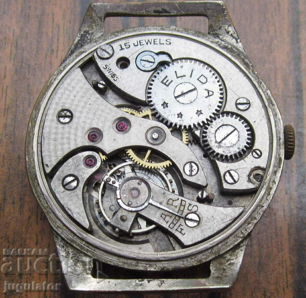 WWII Swiss Military ELIDA Wrist Watch - 6