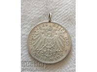 Silver Coin German Reich zwei mark 2 Marks 1901