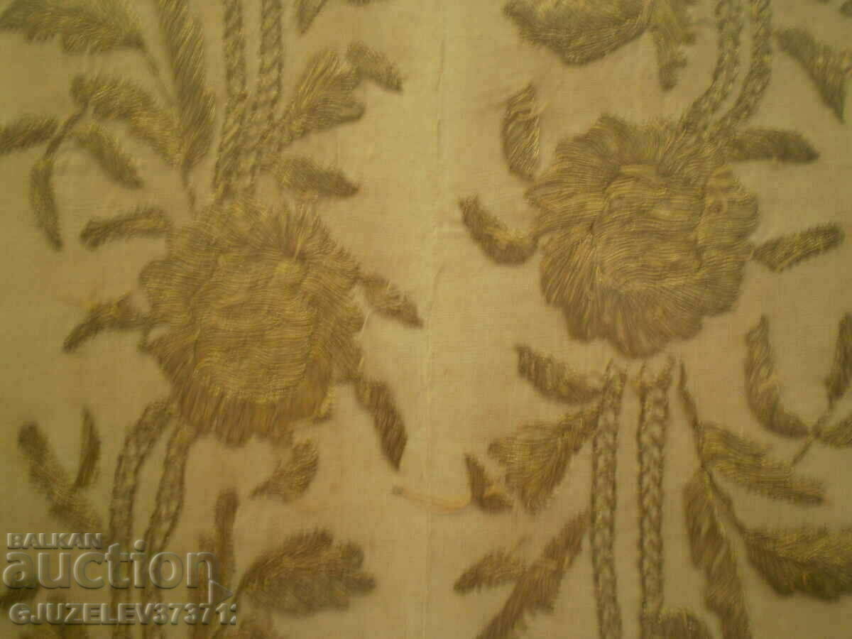 Delivery of Antique Gold Tinsel Hand Embroidered Tapestry Flowers Delivery of Antique Gold Tinsel Hand Embroidered Tapestry Flowers